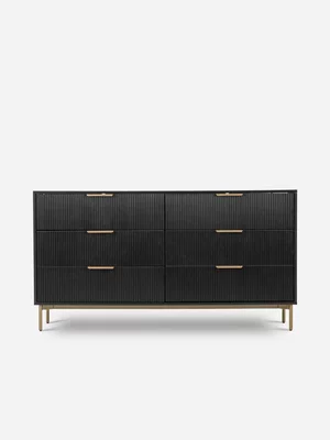 Aura 6 Drawer Chest Black