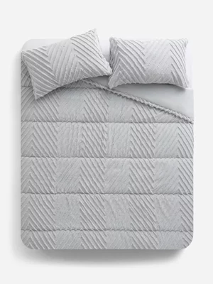 Jet Home Grey Tufted Comforter Double 