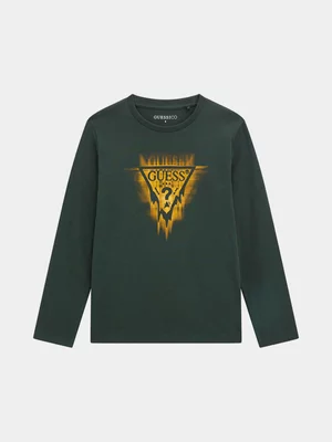 Older Boys Guess Green T-Shirt