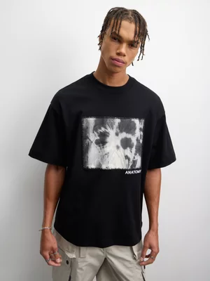 Anatomy Men's Watercolour Patch Black T-shirt