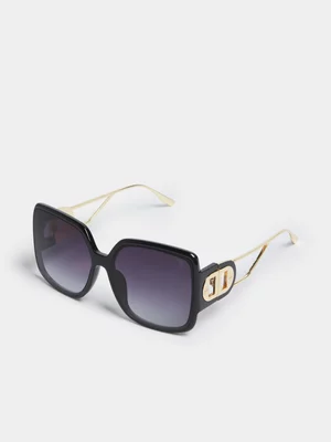 Metal Tip Square Sunglasses