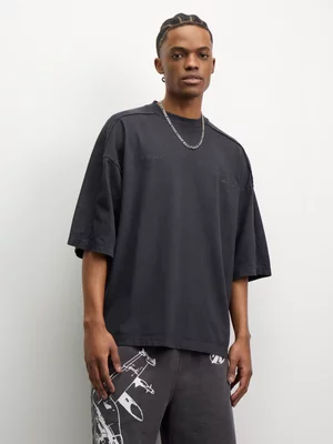 Redbat Classics Men's Black Wash Oversized T-Shirt