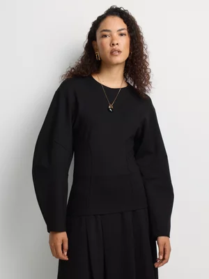 Cocoon Sleeve Fitted Crewneck Co-Ord 