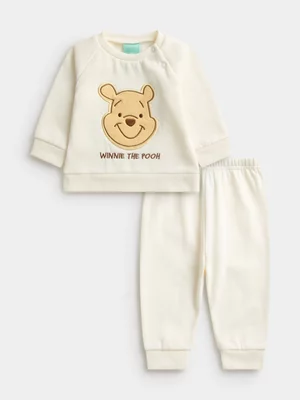 Jet Baby Unisex Cream 2 Piece Winnie The Pooh Set