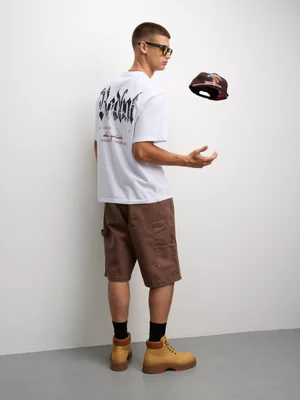 Redbat Men's Grundge Daily Grind White T-Shirt