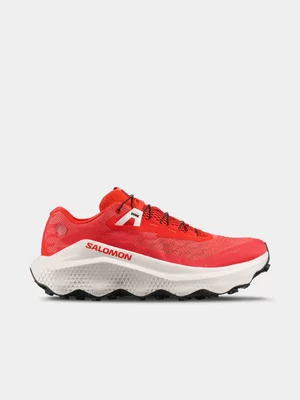 Salomon Mens Ultra Glide 3 Off White/Red Trail Running Shoes