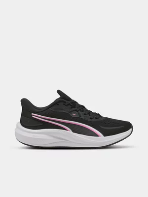 Puma Womens Skyrocket Lite Black/Berry/White Running Shoes 