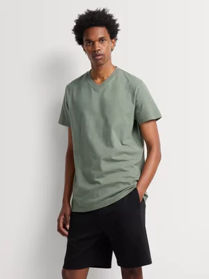 Markham Men's Regular Fit Midweight Essential Sage T-Shirt