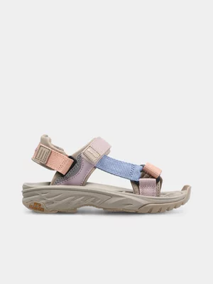 Hi-Tec Junior Grade-School Ula Raft Taupe/Violet Sandals