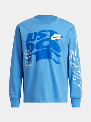 Nike Unisex Kids On The Move Blue T-Shirt