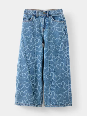 Cotton On Kids Girl Blue Super Wide Leg Jeans