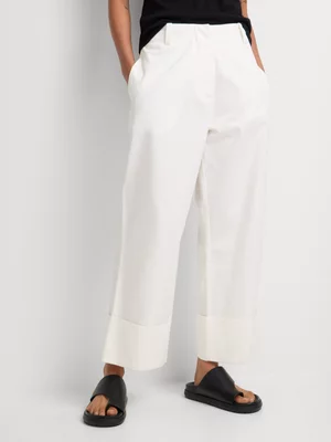 Straight Leg Turn Up Pants