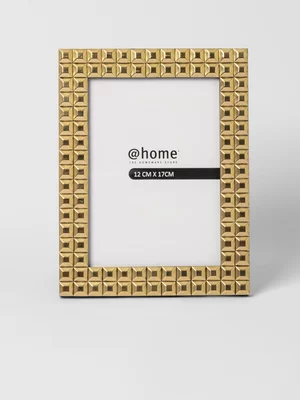Photo Frame Stacked Blocks Brass 13 x 18cm