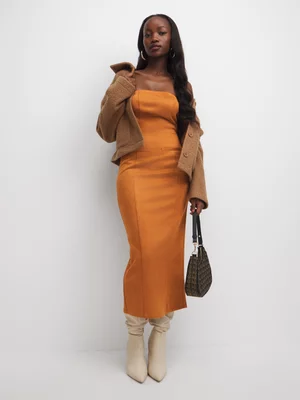 The FIX Women's Tan Bandeau Maxi Dress 