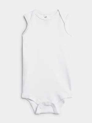 Jet Baby White Sleeveless Bodysuit