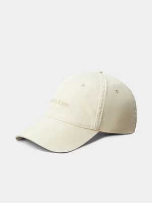 Women's Calvin Klein Cream Embroidery Denim Bs Cap