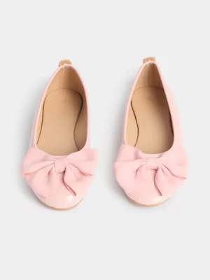Exact Younger Girl's Pink Ballerina Pumps