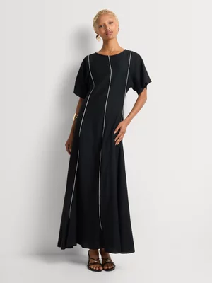Batwing Panelled Column Maxi Dress