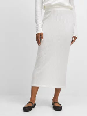 Jet Women's Cream RIbbed Skirt