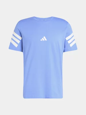 adidas Mens Future Icons 3-Stripes Blue Tee