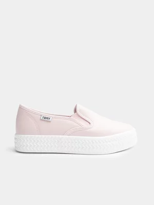 Women's Tomy Kit Pale Pink/White Slip-on Shoe