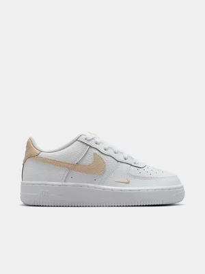 Nike Junior Air Force 1 White/Brown Sneaker