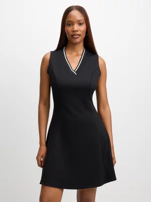 Jet Women's Black Luxe Godet Dress