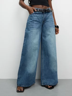 The FIX Women's Medium Wash Super Wide Denim