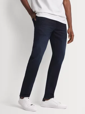 Fabiani Men's Navy Dark Wash Denim Jeans