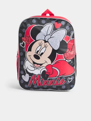 Jet Younger Girls Minnie Black & Red Backpack