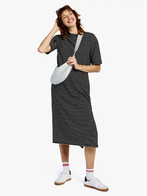 Women Me&B Black and White Easy T-Shirt Dress 