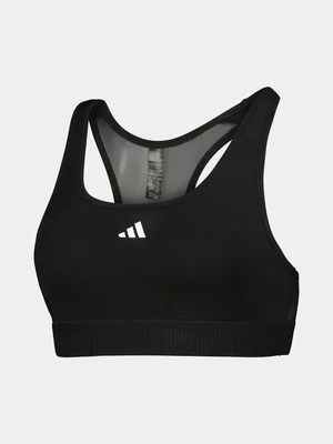 adidas Womens Power Medium Impact Black Sports Bra
