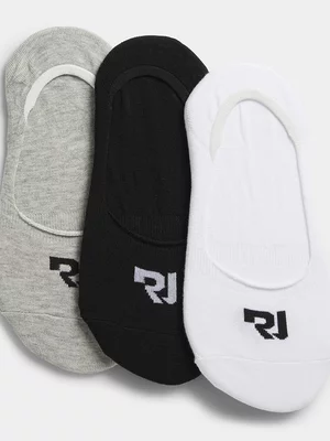 Relay Jeans Men's 3 Pack Invisible Black Socks