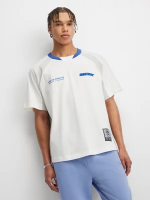 Redbat Athletics Men's White Motorsport Relaxed T-Shirt