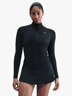 Nike Womens One Fitted Full Zip Black/White Jacket