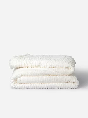 Ripple Sheepskin Throw 150x200cm Milk