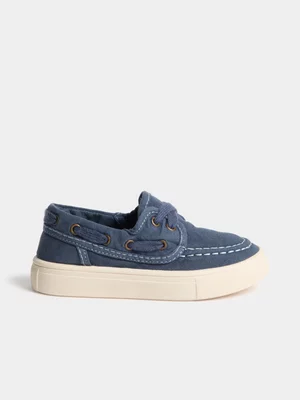 Jet Younger Boys Navy Espadrille Lace Up 