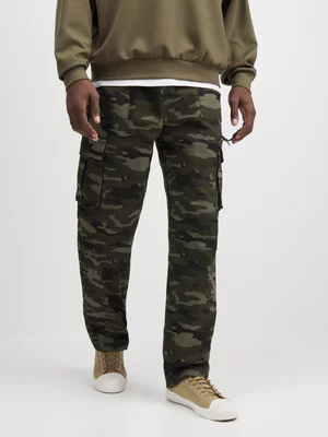 Jet Men's Green Camo Cargo Pants