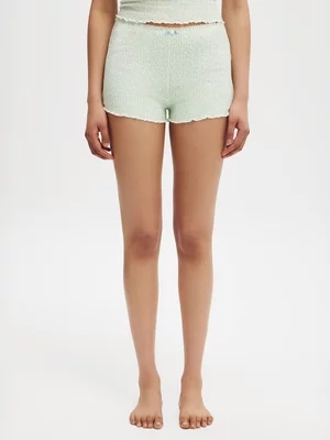 Women's Cotton On Green Waffle Pointelle Shorts