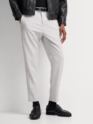 Markham Men’s Smart Slim Tapered Textured Grey Melange Trouser