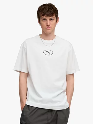 Puma Mens Sport Graphic Relaxed White Tee