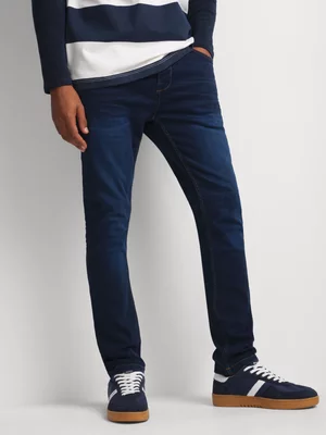 Relay Jeans Men's Sustainable Skinny Leg Dark Blue Denim