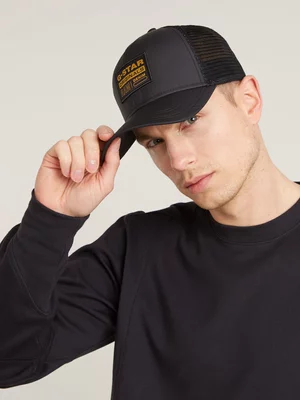 G-Star Men's Embroidered Black Trucker Cap 