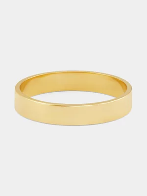 Yellow Gold Flat Wedding Band 