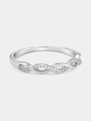 Sterling Silver Cubic Zirconia Infinity Ring
