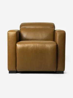 Roland Motion 1 Seater Lazyboy Leather Couch Codiac Taupe