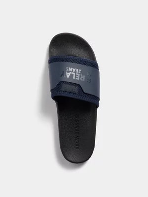 Relay Jeans Men's Mesh Navy Slides