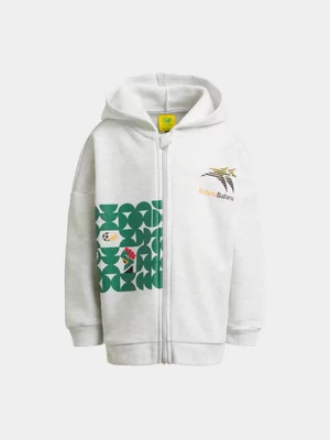 Jet Younger Boys Bafana Bafana Grey Melange Zip Thru Hoody