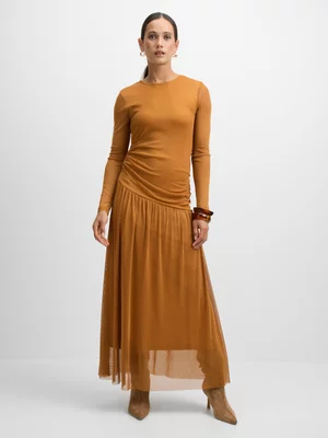 Exact Women's Yellow Drop Waist Dress