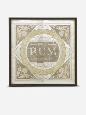 Rum Framed Printed Mirror Wall Art 